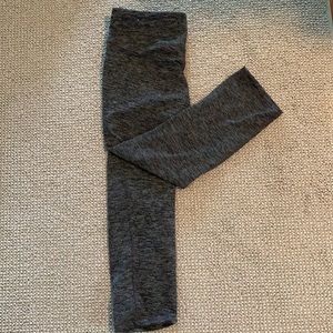 Gray striped Capri leggings